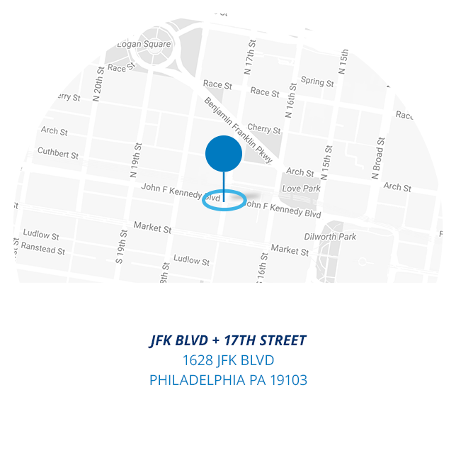 JFK BLVD and17th street 1628 JFK BLVD Philadelphia PA 19103